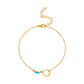 ins anklet female fashion bohemian simple metal dolphin love foot decoration beach foot jewelry