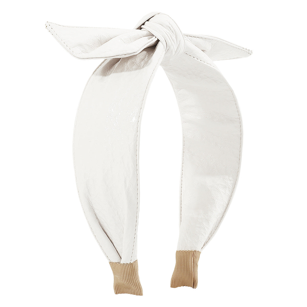 F53 creative leather three-dimensional geometric bow headband female personality small fragrance color elegant headband