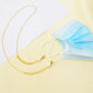 Color-preserving gold-plated mask chain wheat ear mirror rope hanging neck rope metal copper non-slip chain pearl glasses chain