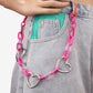 Retro Hip Hop Fashion Heart Acrylic Chain Versatile Ring Keychain Pants Chain
