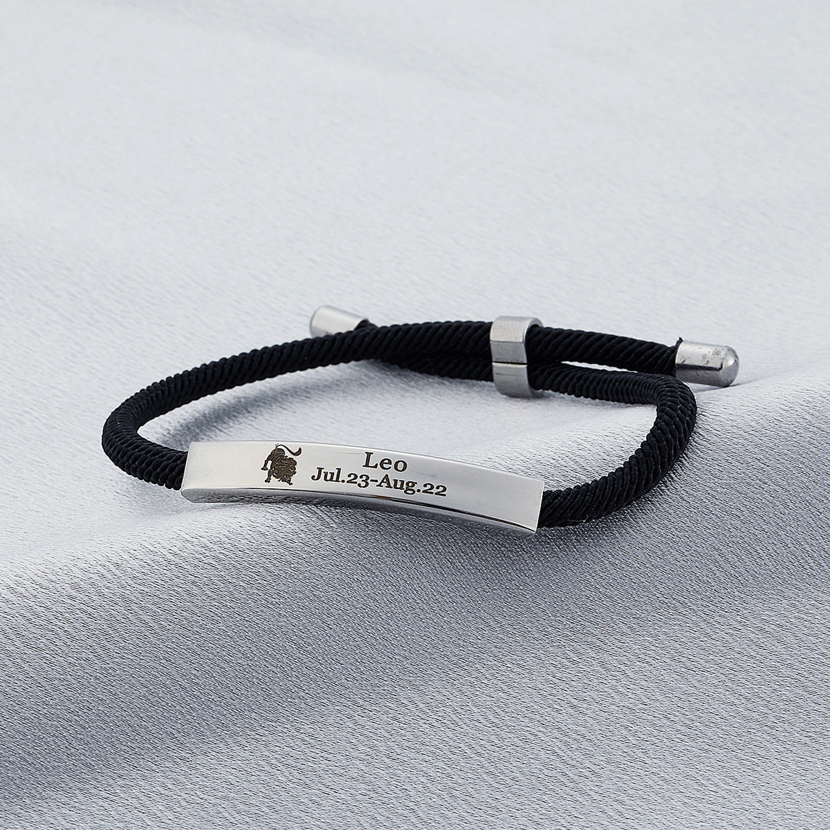 12 Constellation Black Bracelet Handwoven Adjustable Lettering Bracelet Holiday Gift Ladies