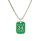 Fashion creative itinerary code square brand pendant necklace men and women with the same style personality green arrow can pass clavicle chain tide