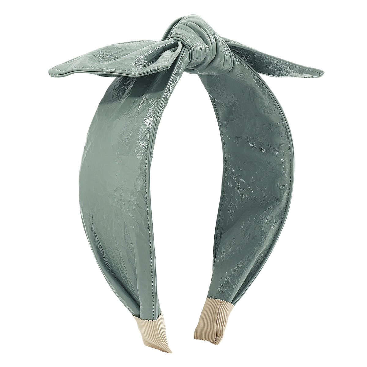F53 creative leather three-dimensional geometric bow headband female personality small fragrance color elegant headband