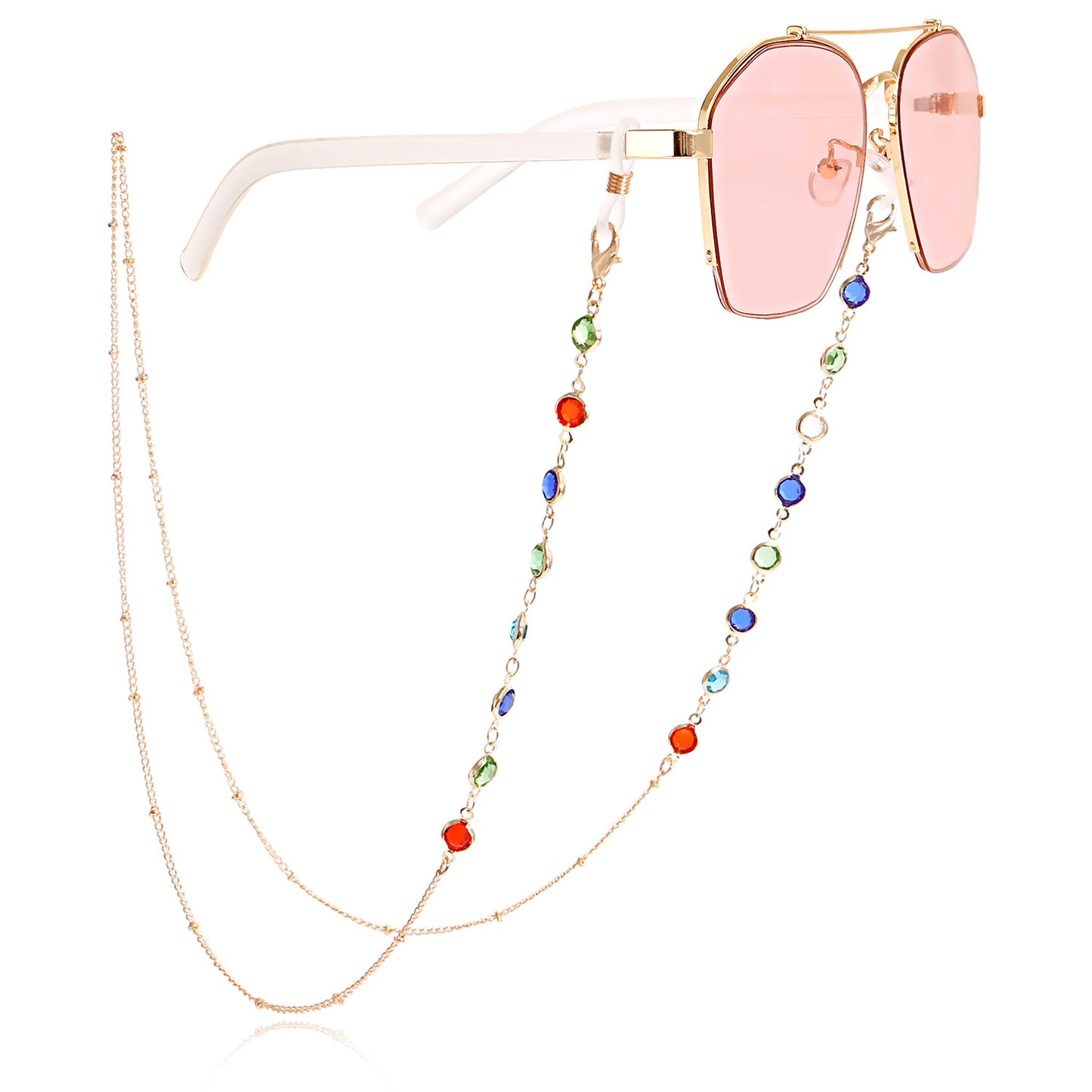Jewelry Glasses Chain Mask Hanging Chain Fashion Crystal Devil Eyes Sunglasses Chain