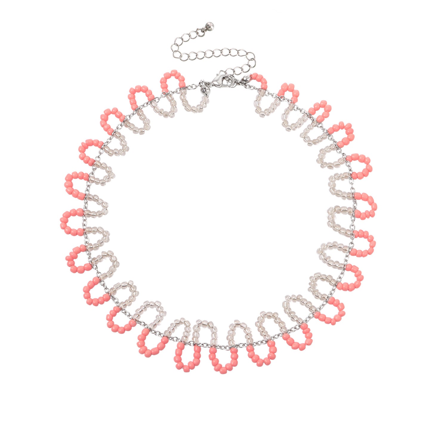 Jewelry Bohemian colored rice beads snake-shaped S-curved necklace ins niche fairy necklace
