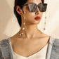 Dongdaemun Color Crystal Beaded Mask Chain Temperament Retro Lanyard Glasses Chain Fashion Jewelry