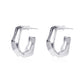 Ins geometric C-shaped hoop earrings female retro exaggerated personality metal braided earrings punk hip-hop earrings