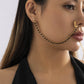 Jewelry unilateral metal hollow earrings national color imitation crystal tassel nose clip earrings women