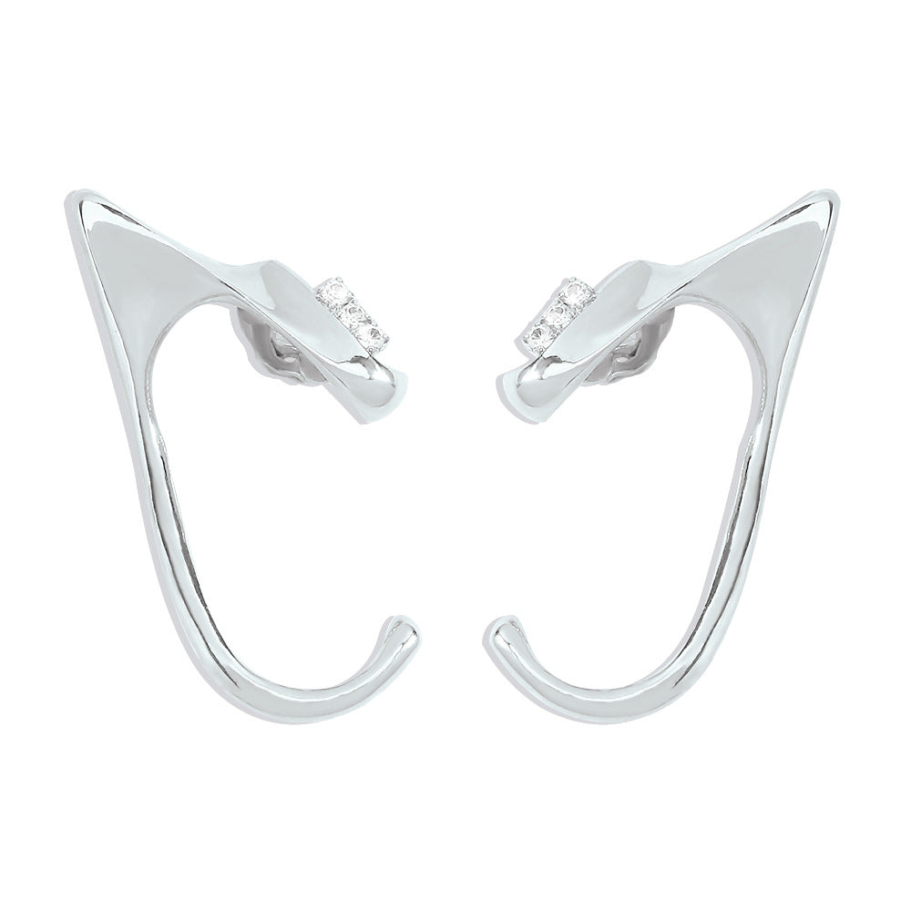 E1155 Jewelry Personality Geometric Diamond Earrings Night Tide Cool Exquisite Fashion Ear Bone Clip Women