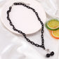 Personality temperament resin chain necklace acrylic flower pendant necklace ins clavicle chain