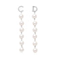 Ins Simple Temperament Pearl Earrings Fashion Personality Metal Geometric Pendant Necklace Bracelet Ring Set