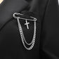 Trend accessories brooch temperament elegant anti-light corsage suit jacket fixed pin clothing accessories