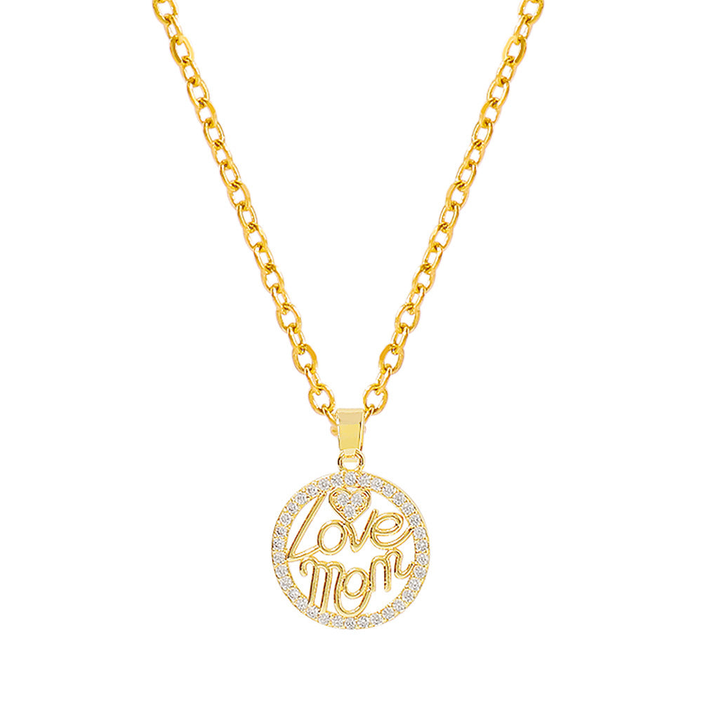 ZN17 Mother's Day mom fashion simple necklace geometric irregular love necklace female