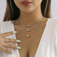 Jewelry Metal Simple Thin Chain Clavicle Necklace Female Retro Versatile Imitation Pearl Pendant Necklace