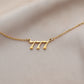 Explosive Angel Number 111999 Stainless Steel Cut Necklace Number Titanium Steel Real Gold Pendant