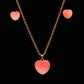Explosive Fashion Earrings Necklace Set Jewelry Female Candy Gradient Pendant Sweet Earrings Jewelry