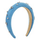 F5198 jewelry personalized creative woolen temperament high skull headband solid color rhinestone elegant headband