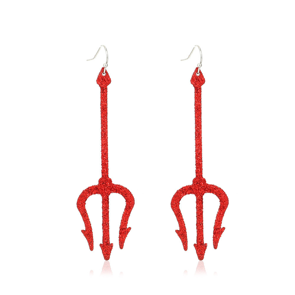 Exaggerated Spider Skull Earrings Halloween Gift Creative Funny Ghost Bat Earrings Earrings