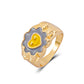 Ins fashion simple love flower ring personality cute metal geometric fun index finger ring