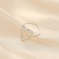 Fashion Simple Versatile Stainless Steel Ring Irregular Open Ring Ladies Ring Jewelry