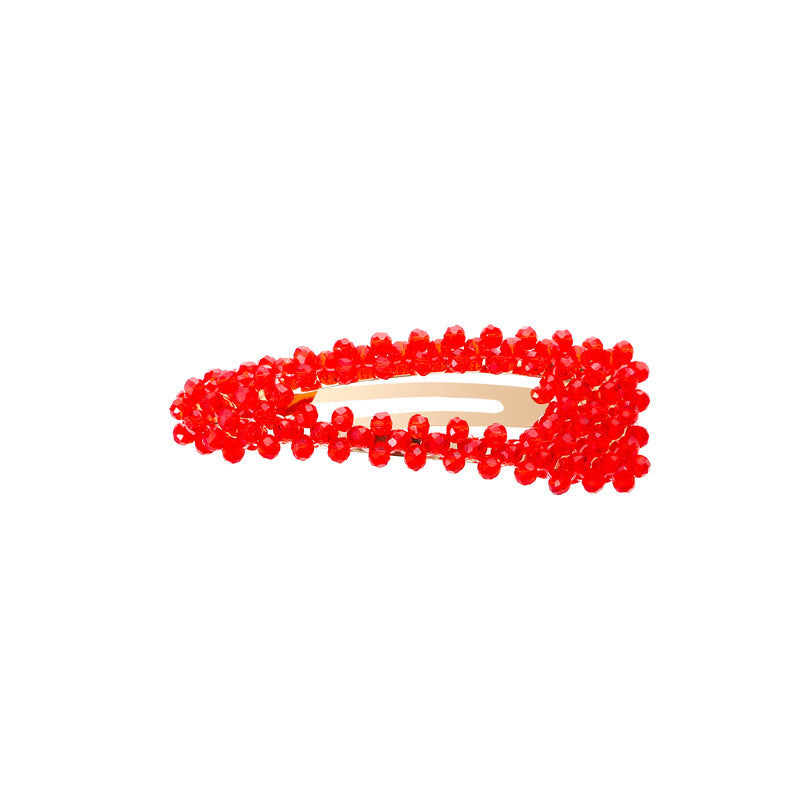 Versatile ins net red crystal hairpin sweet cute candy color exquisite duckbill clip hair accessories trendy