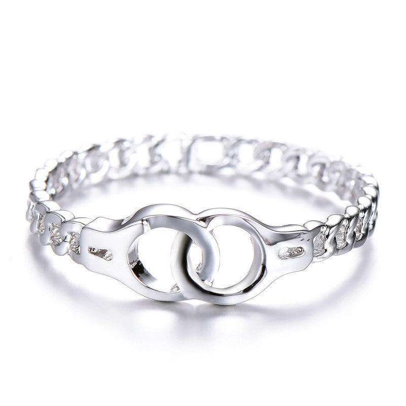 Creative Women's Handcuffs Personality Simple Ring Platinum Plated Women's Jewelry