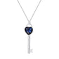 Simple and cold zircon pendant necklace fashion five-pointed star key cat clavicle chain niche design