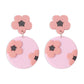 E138 small fresh earrings spring and summer outing sweet flower earrings soft pottery color fashion earrings women