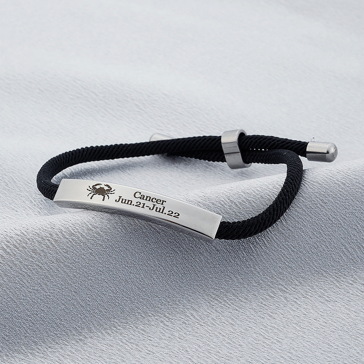 12 Constellation Black Bracelet Handwoven Adjustable Lettering Bracelet Holiday Gift Ladies