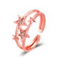 Ins super fairy zircon butterfly open ring female fashion light luxury wheat ear index finger ring simple star ring