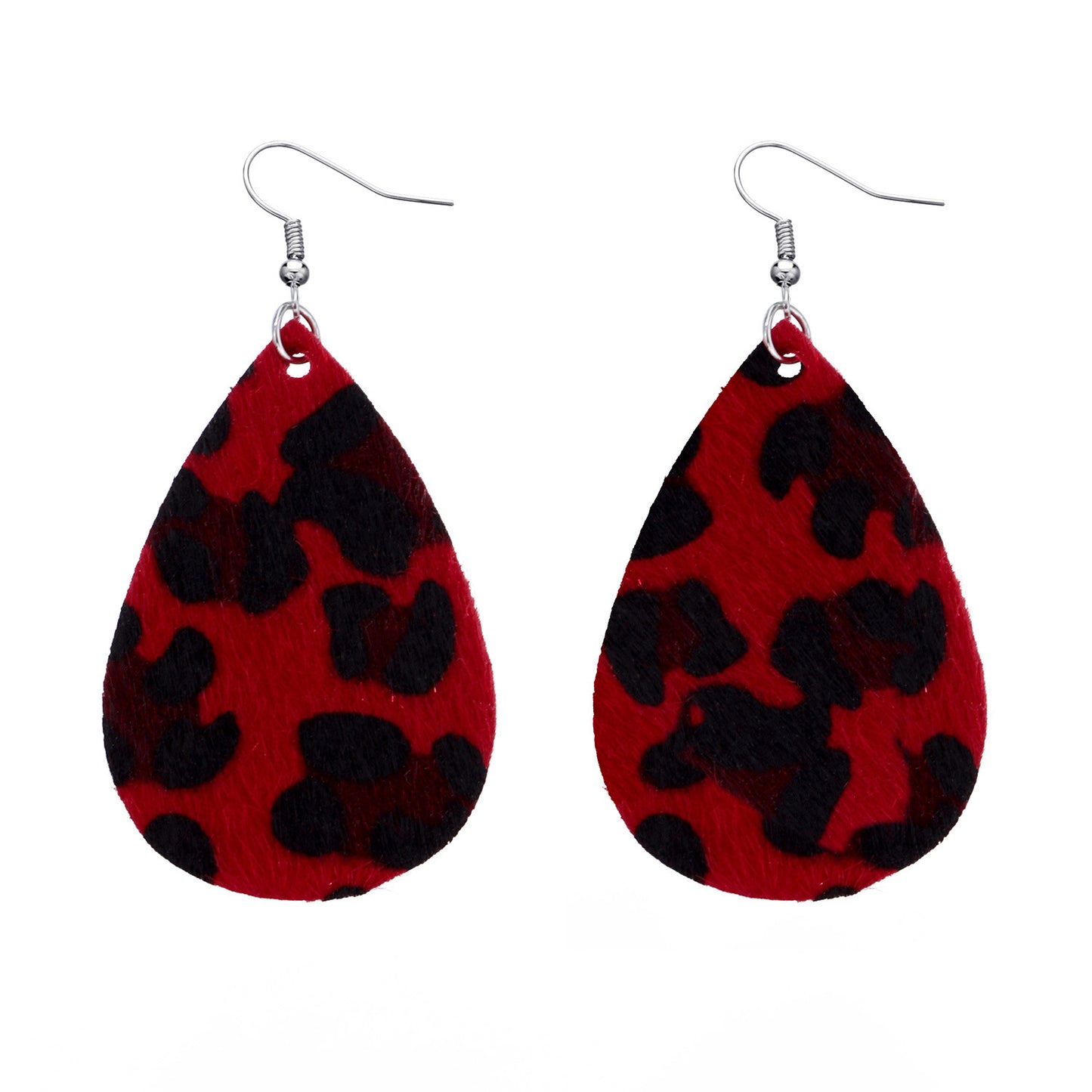Jewelry Leopard Combination Leather Earrings Female Valentine's Day Fashion PU Earrings
