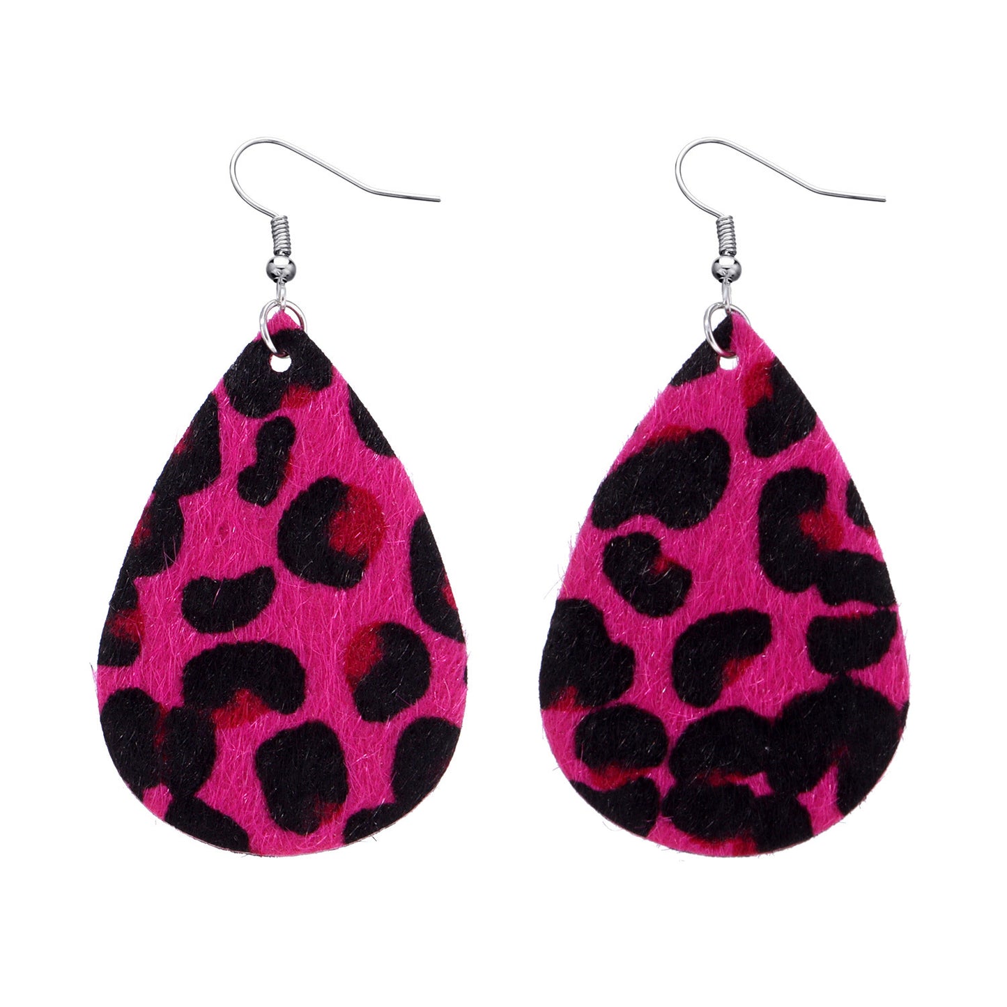 Jewelry Leopard Combination Leather Earrings Female Valentine's Day Fashion PU Earrings