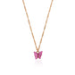 Jewelry Acrylic Colorful Butterfly Pendant Necklace Ladies Geometric Simple Hemp Rope Chain Necklace