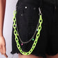 Jewelry Acrylic Double Chain Keychain Pendant Hip Hop Pants Chain Fashion Peach Heart Decoration