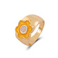 Ins fashion simple love flower ring personality cute metal geometric fun index finger ring