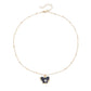 Jewelry ins color dripping oil butterfly devil eye pendant necklace female explosion