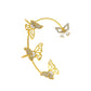Ins diamond-studded butterfly ear hanger women without ear piercing butterfly ear bone clip fashion niche exaggerated wing ear clip
