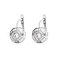 Retro round earrings copper inlaid zircon creative hollow earrings ins temperament French earrings jewelry female