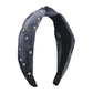 F3814 Simple solid color knotted hair accessories fashion five-pointed star pressure hair headband retro personality velvet headband