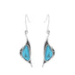 Retro Tassel Pearl Flower Drip Earrings Fashion Temperament Long Turquoise Earrings Frosty Earrings