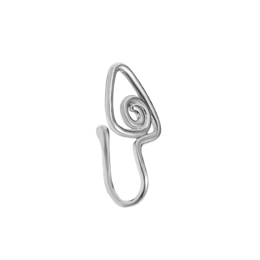 Zircon U-shaped nose clip African personality piercing-free fake nose ring nose decoration puncture jewelry