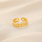 Fashion Simple Versatile Stainless Steel Ring Irregular Open Ring Ladies Ring Jewelry