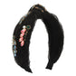 F525 baroque light luxury yarn material knotted headband pearl rhinestone retro elegant colorful headband