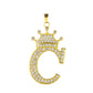 The same letter crown necklace copper micro-inlaid zircon clavicle chain punk hip-hop couple jewelry