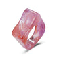 Summer square acrylic ring ins with the same transparent resin ring fashion geometric jewelry female