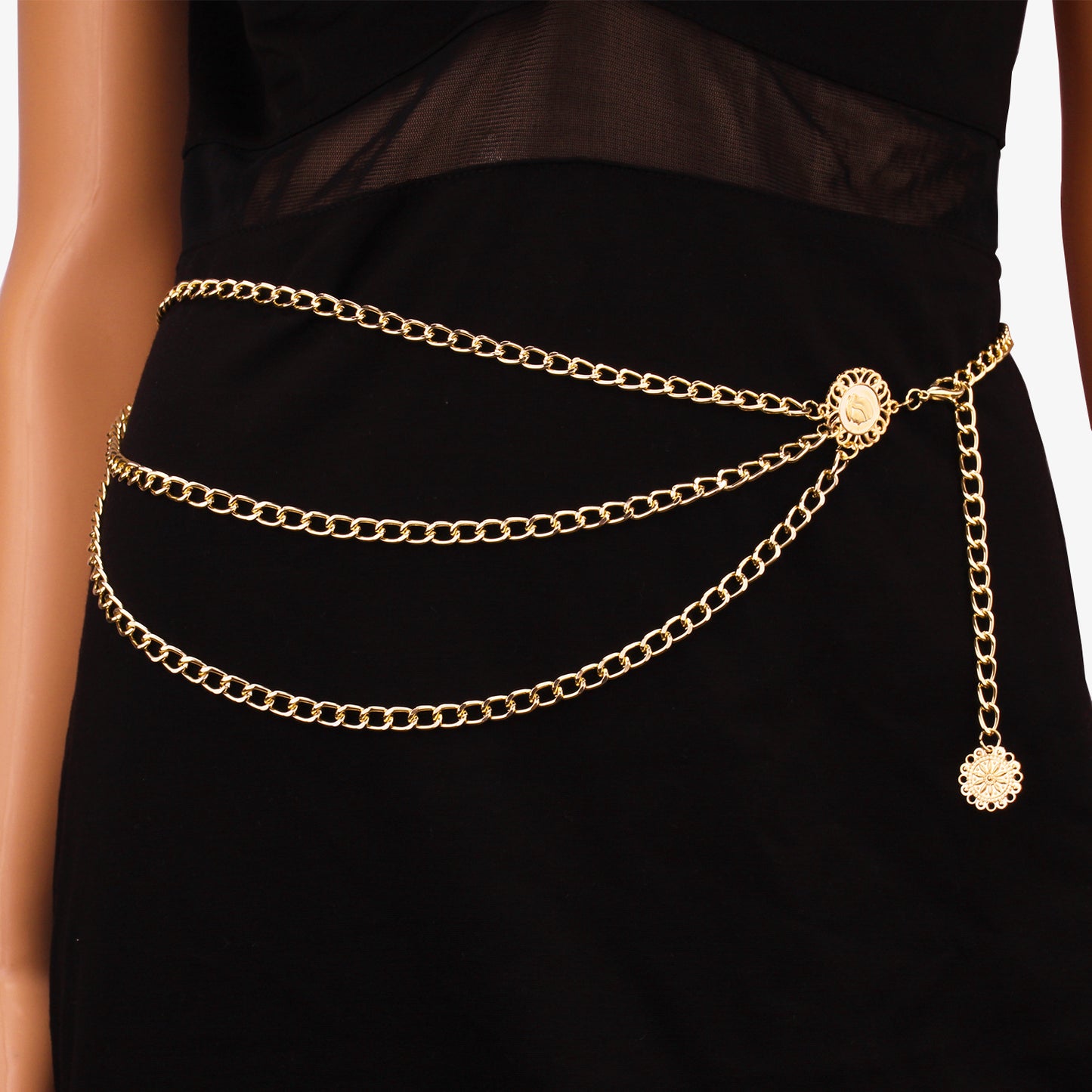 Waist Chain Combination Gold Variety Fashion Pendant Geometric Accessories Matching Dress Body Chain