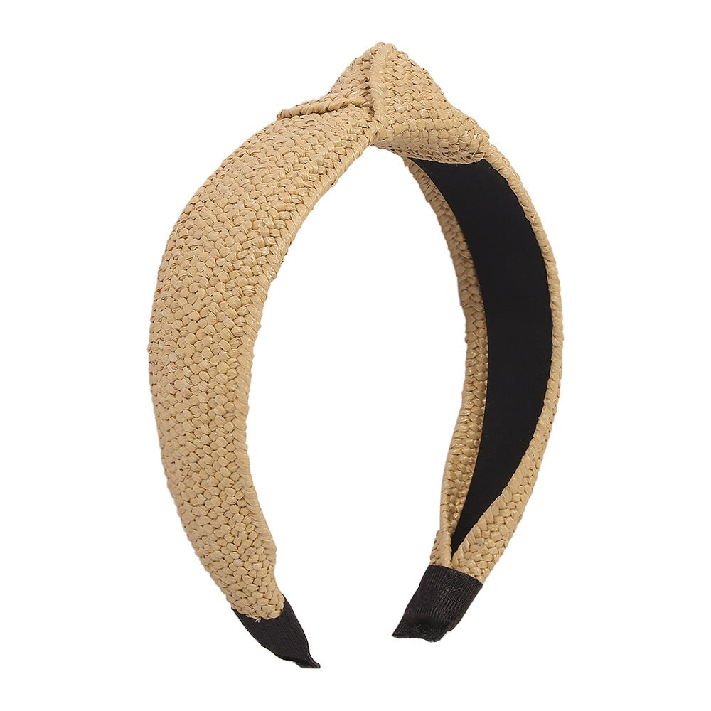 F3924 trendy temperament hair accessories simple personality net red hairpin braided wide-brimmed knotted headband female