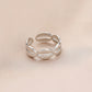 Creative shell fashion personality bamboo strip five-pointed star stainless steel ring open ring versatile fashion women