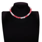 Creative Light Luxury Drip Oil Red Flame Pearl Necklace Advanced Sense Niche Design Clavicle Chain Bracelet