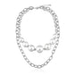 Jewelry diamond-studded large pearl multi-layer necklace female personality retro exaggerated punk chain necklace